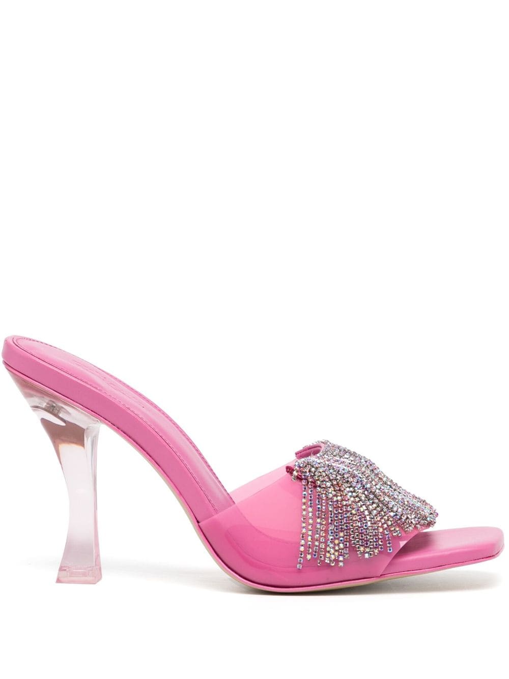Cult Gaia 120mm crystal-embellished open-toe mules - Pink