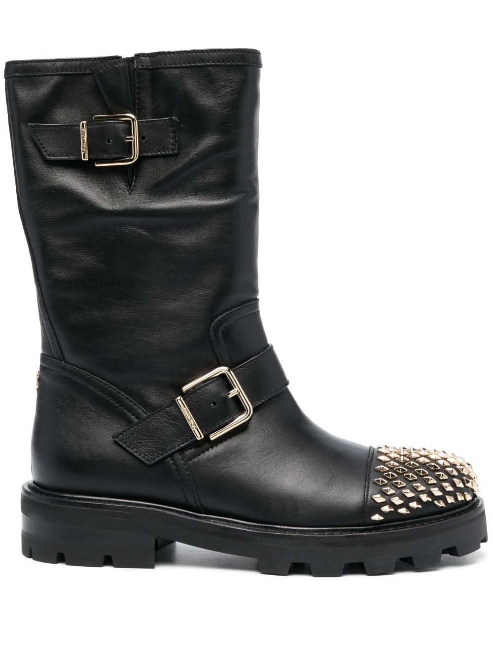 Jimmy Choo Biker II stud-embellished boots - Black