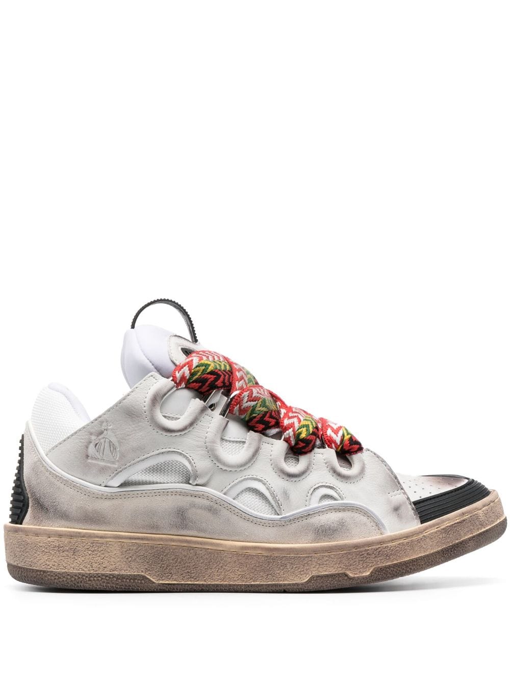Lanvin Curb chunky leather sneakers - White