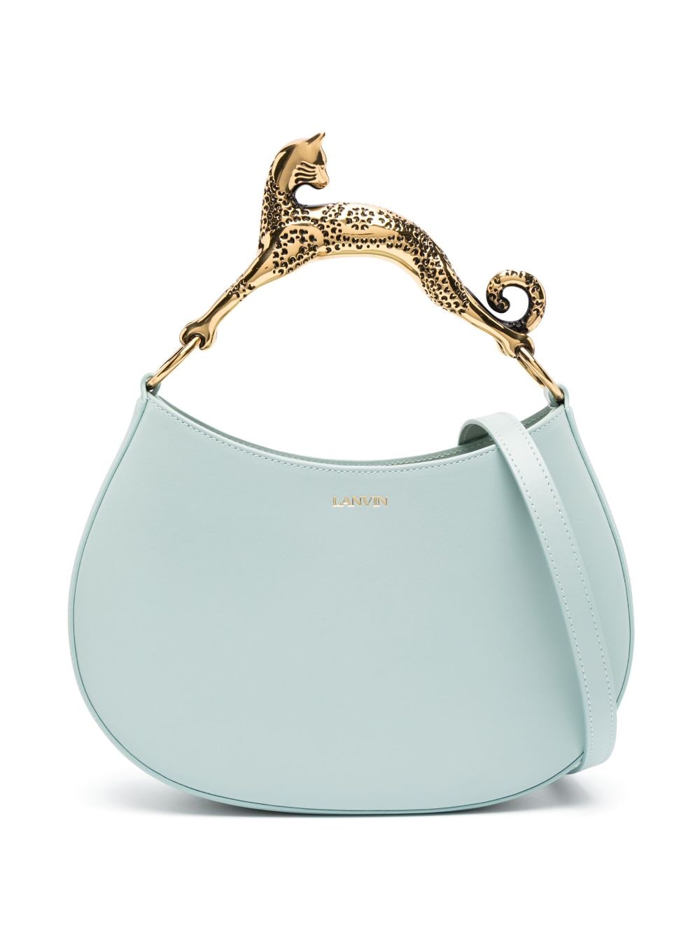 Lanvin cat-handle leather shoulder bag - Blue
