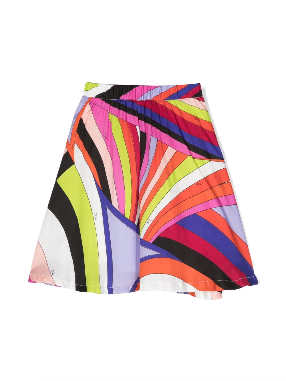 PUCCI Junior abstract-pattern slip-on skirt - Pink