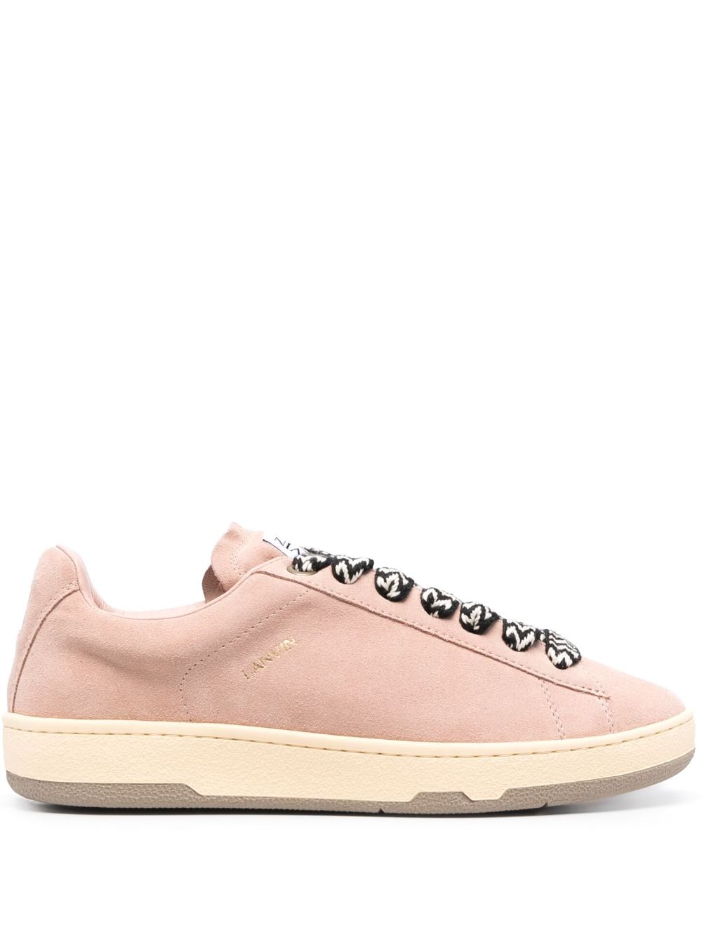 Lanvin logo-patch low-top sneakers - Pink