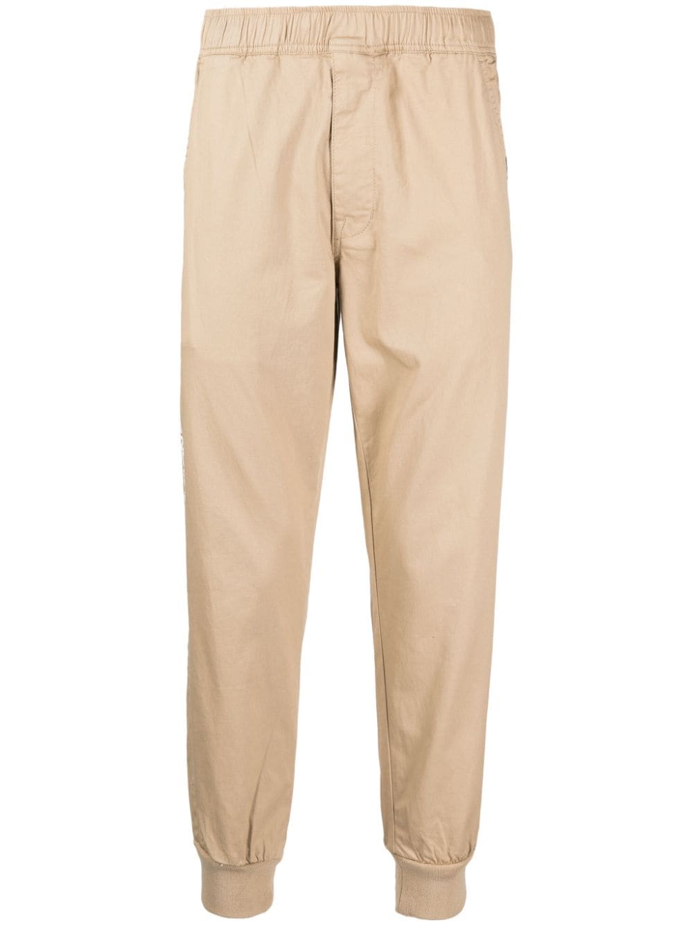 AAPE BY *A BATHING APE® logo-patch elasticated-waist trousers - Neutrals