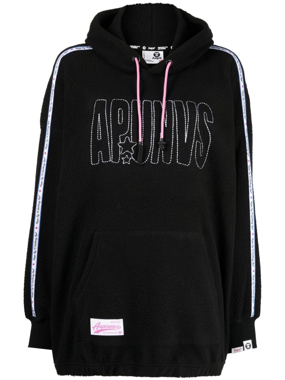 AAPE BY *A BATHING APE® logo-embroidered drawstring hoodie - Black