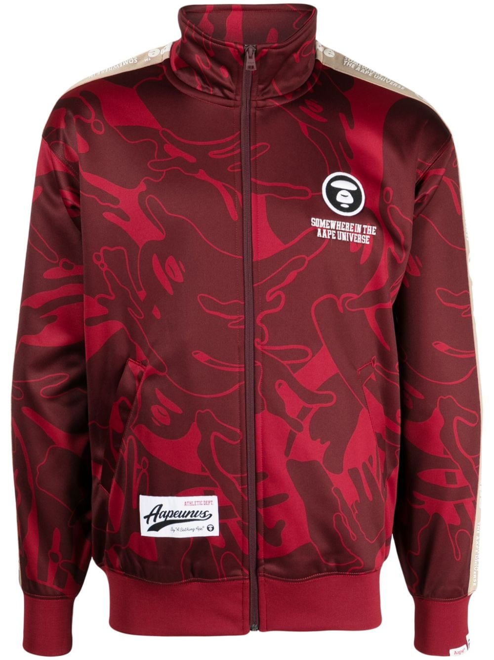 AAPE BY *A BATHING APE® logo-embroidered camouflage-print track jacket