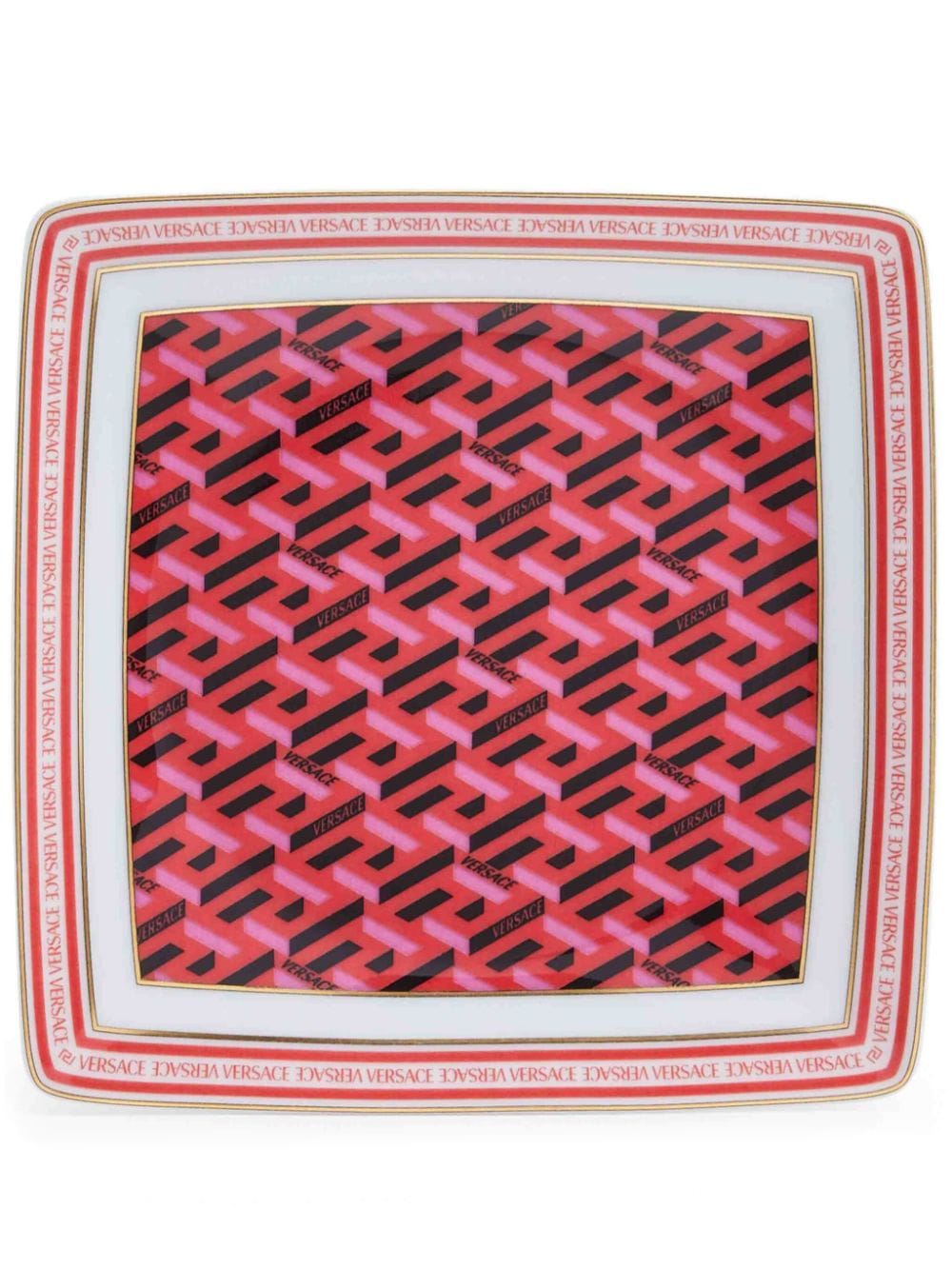 Jil Sander x Rosenthal La Greca Signature square flat bowl (12cm) - Red
