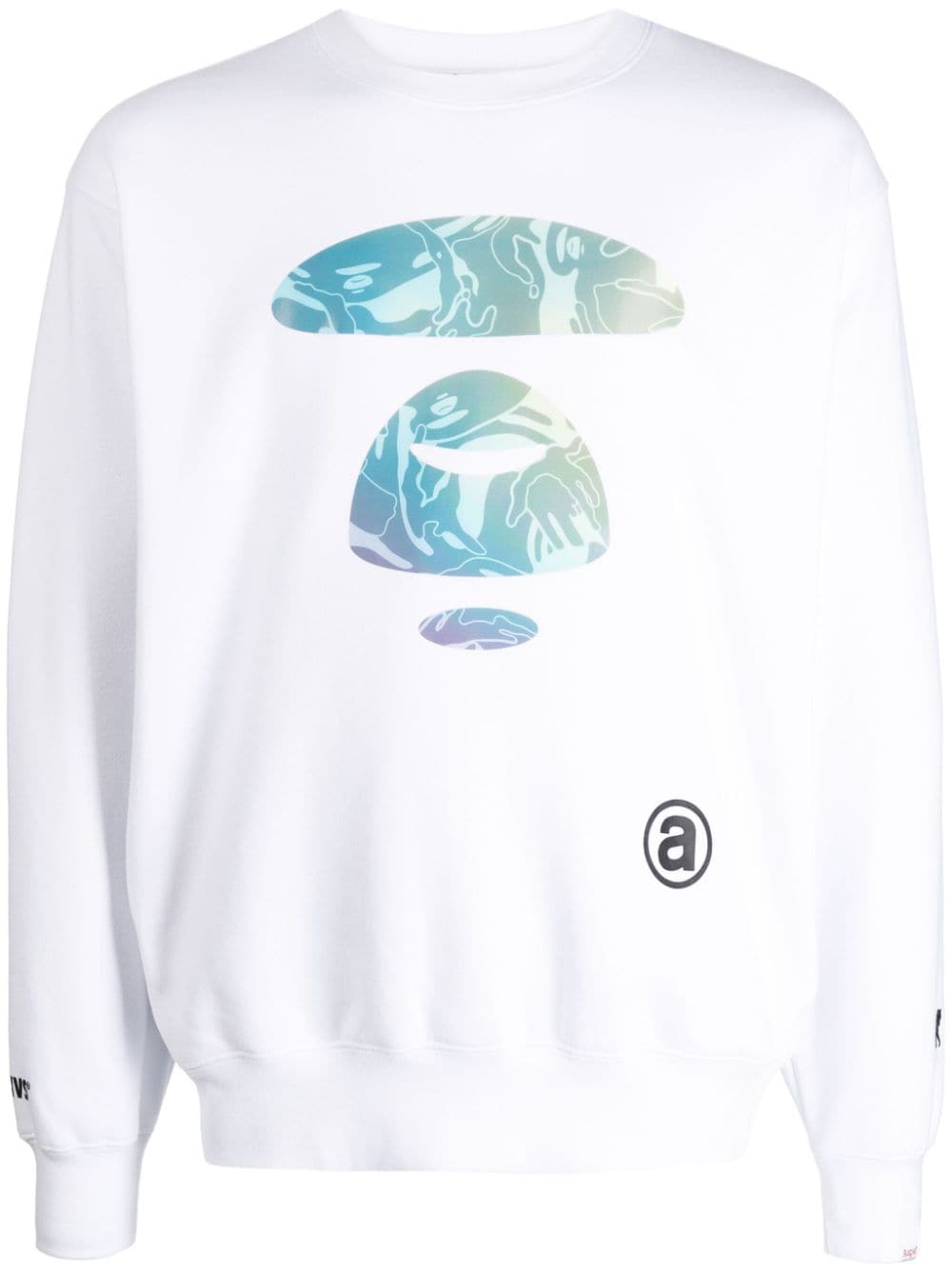 AAPE BY *A BATHING APE® logo-print crew-neck sweatshirt - White