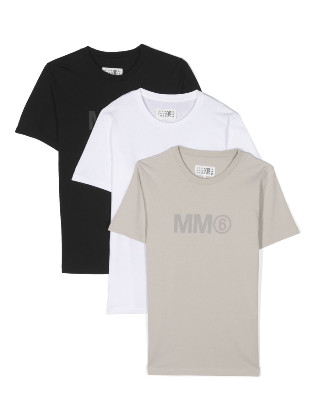 MM6 Maison Margiela Kids logo-print cotton T-shirt (pack of three) - White