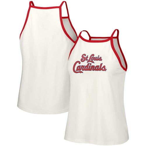 Women's Lusso White St. Louis Cardinals Nadine Halter Tank Top