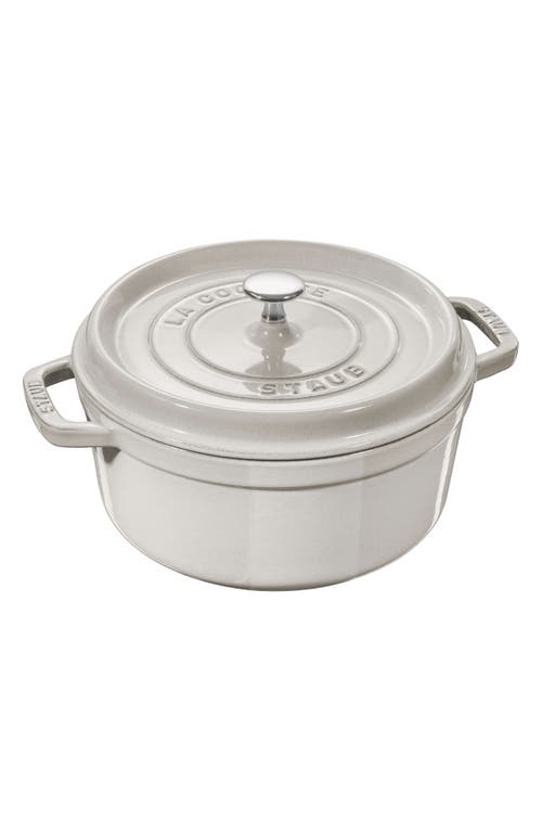 Staub 7-Quart Enameled Cast Iron Dutch Oven in Matte White