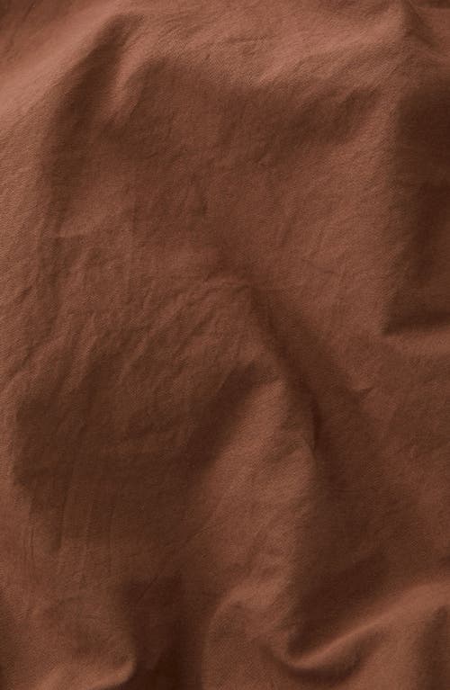 Tekla Organic Cotton Percale Fitted Sheet in Cocoa Brown