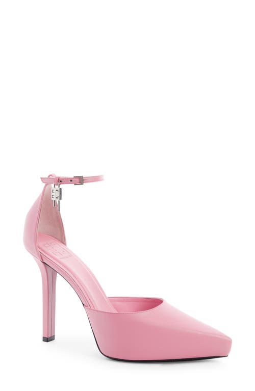 Givenchy G-Lock Pointed Toe Platform Pump in Bright Pink