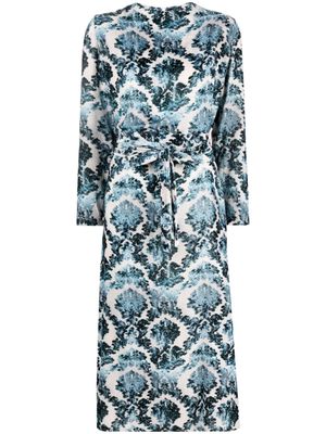 813 Dafne botanical-print midi dress - Blue