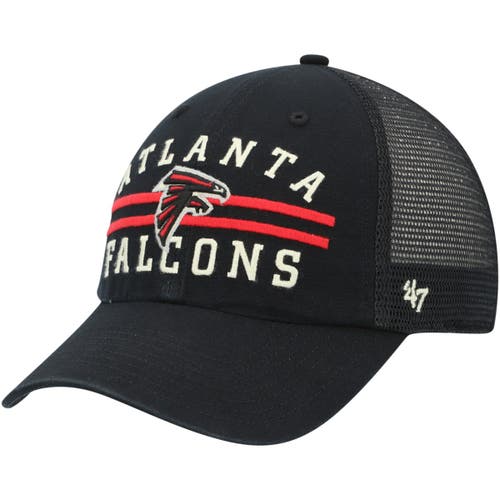 Men's '47 Black Atlanta Falcons Highpoint Trucker Clean Up Snapback Hat