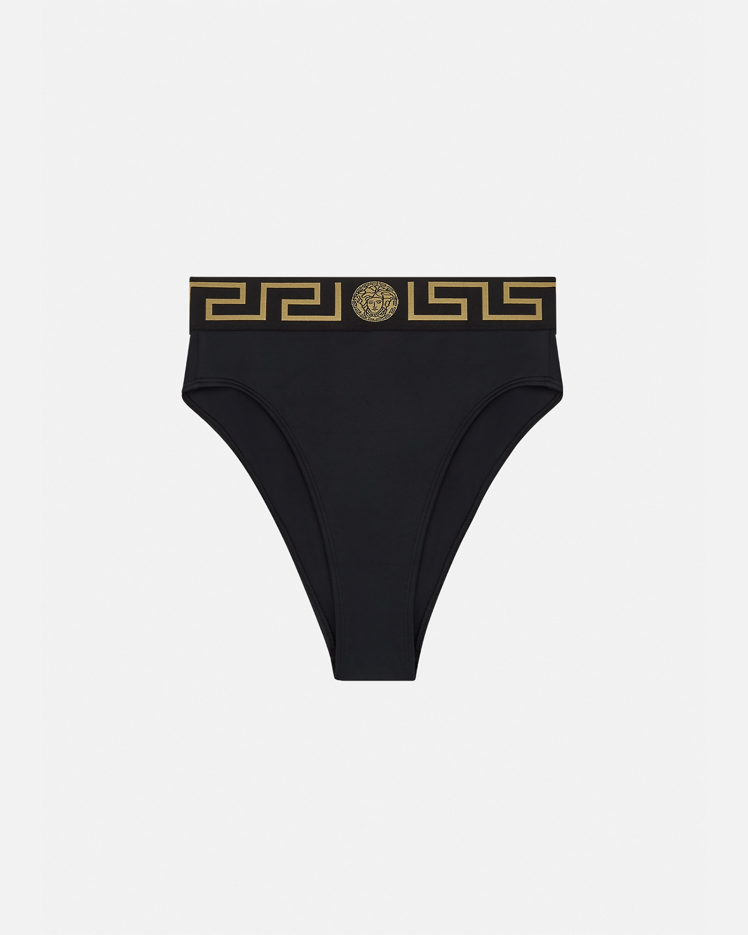 Greca Border High Waist Bikini Bottoms