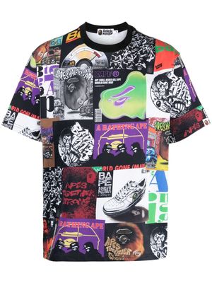 A BATHING APE® logo-print cotton T-shirt - Multicolour
