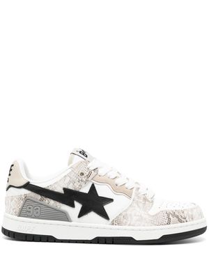 A BATHING APE® Sk8 Sta-logo snakeskin-print sneakers - Multicolour