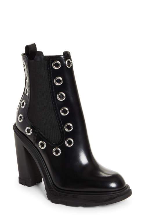 Alexander McQueen Tread Chelsea Boot in Black/Silver