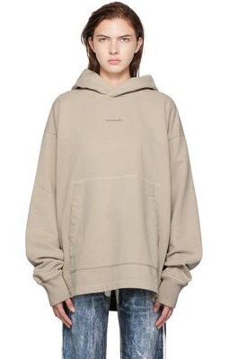 Acne Studios Beige Flocked Hoodie