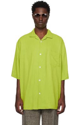 Acne Studios Green Printed Shirt