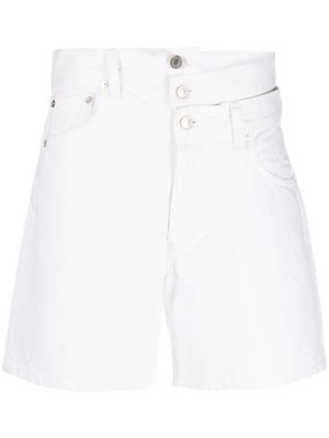 AGOLDE cut-out denim shorts - White
