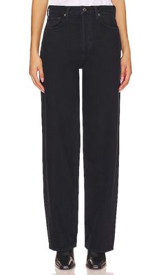 AGOLDE Low Slung Puddle in Black