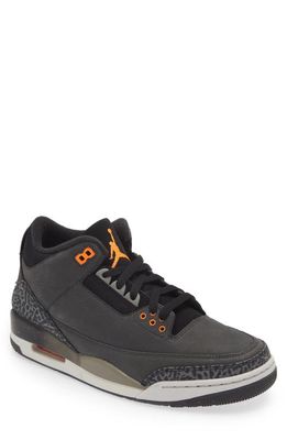 Air Jordan 3 Retro Sneaker in Night Stadium/Total Orange