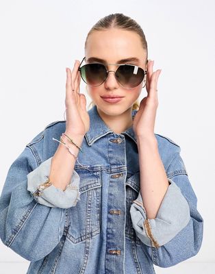 AJ Morgan aviator sunglasses in silver