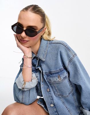 AJ Morgan retro round sunglasses in matte brown
