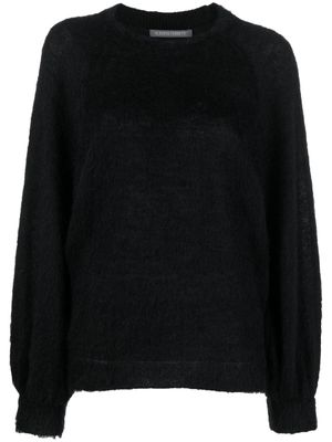 Alberta Ferretti brushed long-sleeved jumper - Black