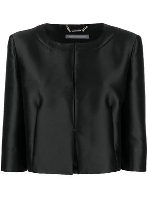 Alberta Ferretti dart-detail cropped jacket - Black