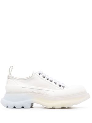 Alexander McQueen lace-up canvas shoes - White