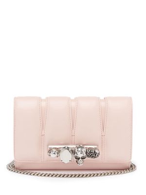 Alexander McQueen The Slash leather crossbody bag - Pink
