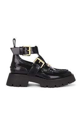 Alexander Wang Carter Lug Ankle Strap Boot in Black