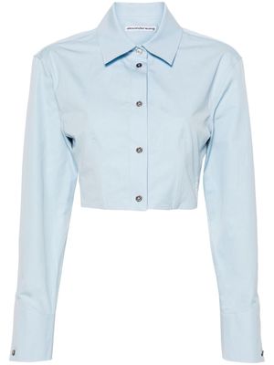 Alexander Wang cropped boned shirt - Blue
