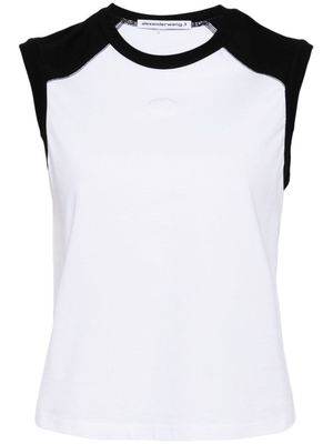 Alexander Wang Fisheye Logo raglan-shoulder tank top - White