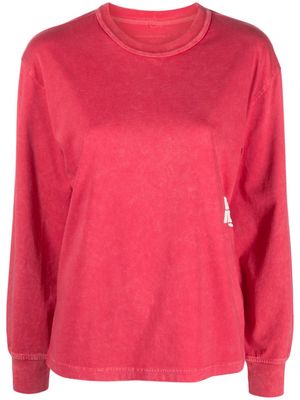 Alexander Wang logo-raised cotton T-shirt - Pink