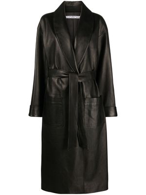 Alexander Wang shawl-lapels belted-waist coat - Black