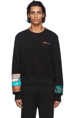 AMIRI Black Olde English Crew Sweatshirt