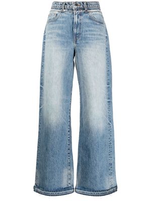 AMIRI high-rise wide-leg jeans - Blue