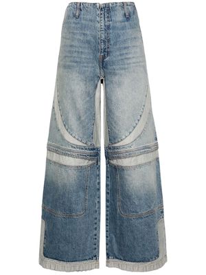 AMIRI Motocross mid-rise wide-leg jeans - Blue