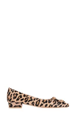 ANN MASHBURN Buckle Flat in Leopard Calf Hair