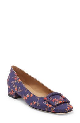 ANN MASHBURN Buckle Flat in Navy Red Elizabeth Liberty