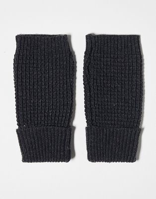 ASOS DESIGN palm warmers in charcoal-Gray
