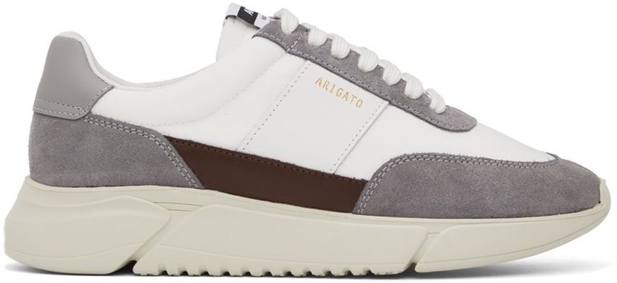 Axel Arigato SSENSE Exclusive White & Gray Genesis Vintage Runner Sneakers Axel Arigato SSENSE Exclusive White & Gray Genesis Vintage Runner Sneakers