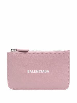 Balenciaga logo-print zip-fastening wallet - Pink