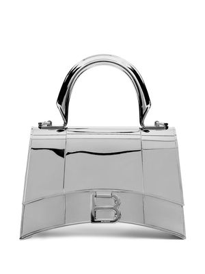 Balenciaga mini Hourglass Metal tote bag - Silver