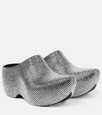 Balenciaga Technoclog embellished rubber clogs