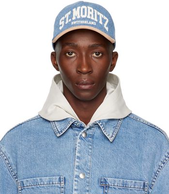 Bally Blue & Tan 'St.Moritz' Cap