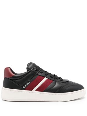Bally Raise logo-print leather sneakers - Black